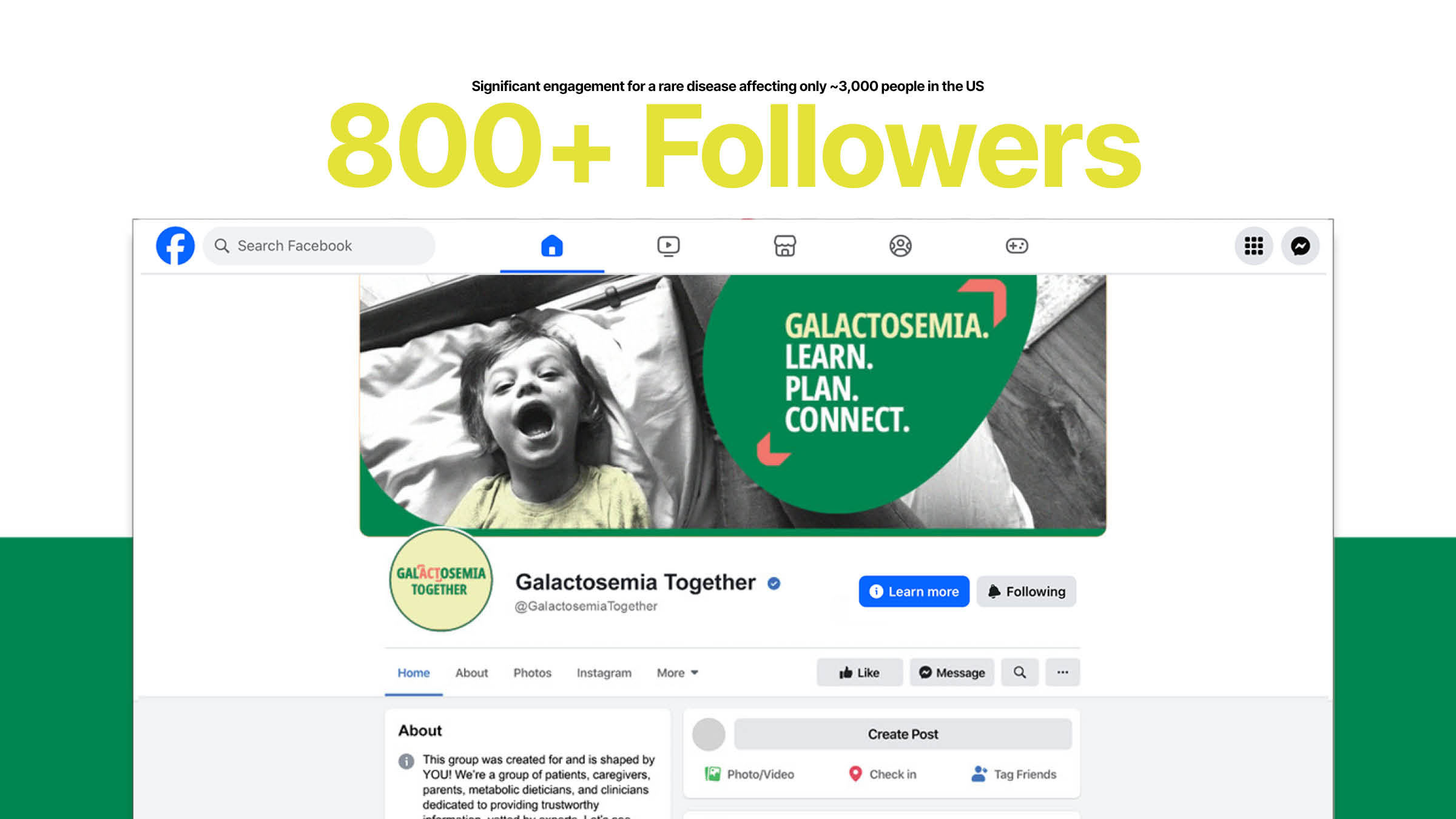 Galactosemia Together campaign visual.