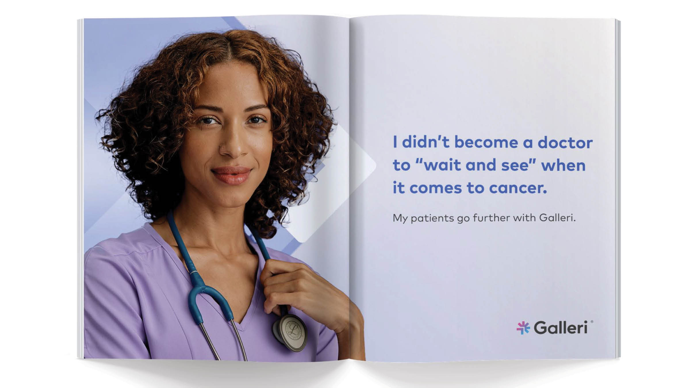 Galleri Goes Further campaign visual.